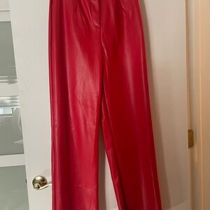 Missguided + Vibrant Red Wide Leg Pants